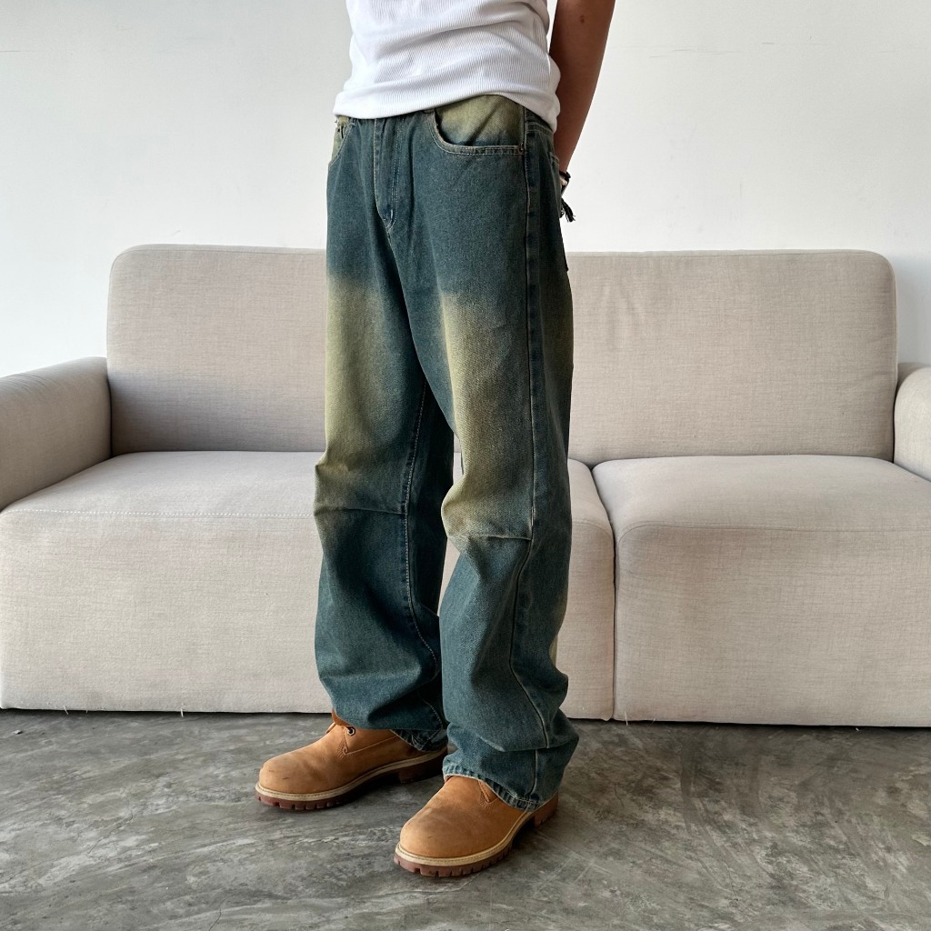BAGGY JEANS WASHED PANTS SS23  - Quần Jeans BAGGY Ống Suông - Hungocb Studio