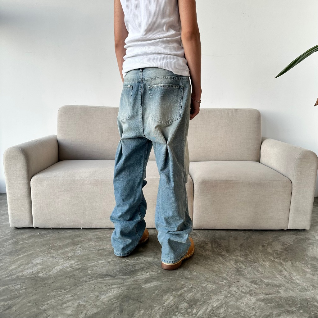 BAGGY JEANS WASHED PANTS SS23  - Quần Jeans BAGGY Ống Suông - Hungocb Studio