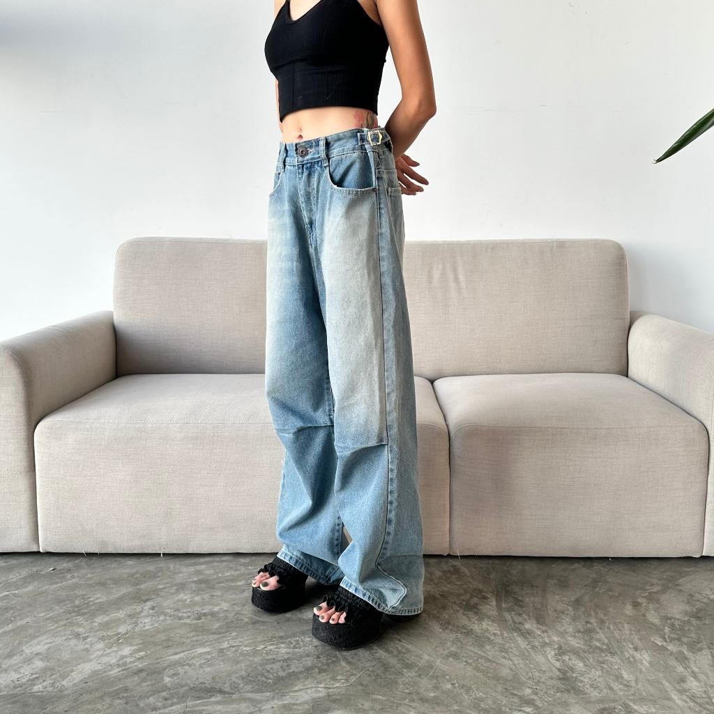 BAGGY JEANS WASHED PANTS SS23  - Quần Jeans BAGGY Ống Suông - Hungocb Studio