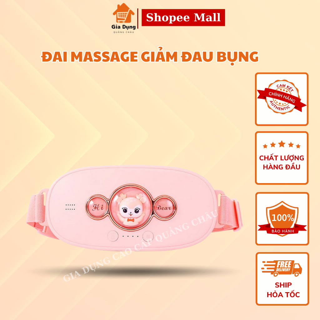 Đai Massage NMC STORE Giảm Đau Bụng - Không Dây Có Điều Khiển Độ Rung, Độ Nóng Đẩy Lùi Mỡ Thừa