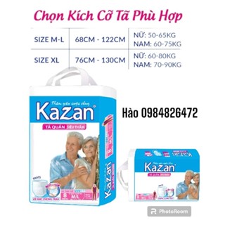 Tả quần người lớn KAZAN bộ 3 gói size M, L 24 miếng size từ 40_75kg dùng