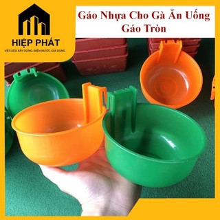 Gáo nhựa cho gà ăn uống - gáo tròn