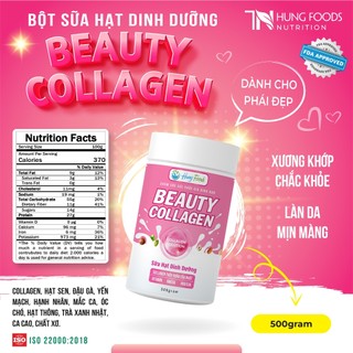 Bột sữa hạt dinh dưỡng beauty collagen - da sáng khỏe đẹp - hung foods
