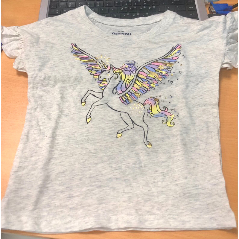 Áo bé gái tay xoè in hình ngựa pony osh kosh xuất dư satsunkid