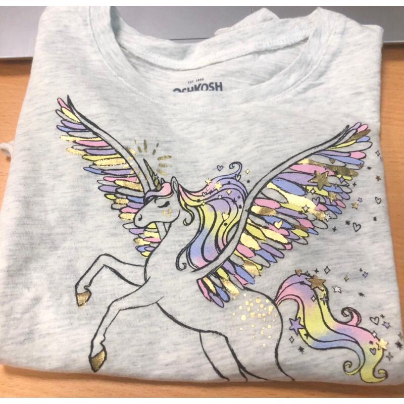 Áo bé gái tay xoè in hình ngựa pony osh kosh xuất dư satsunkid