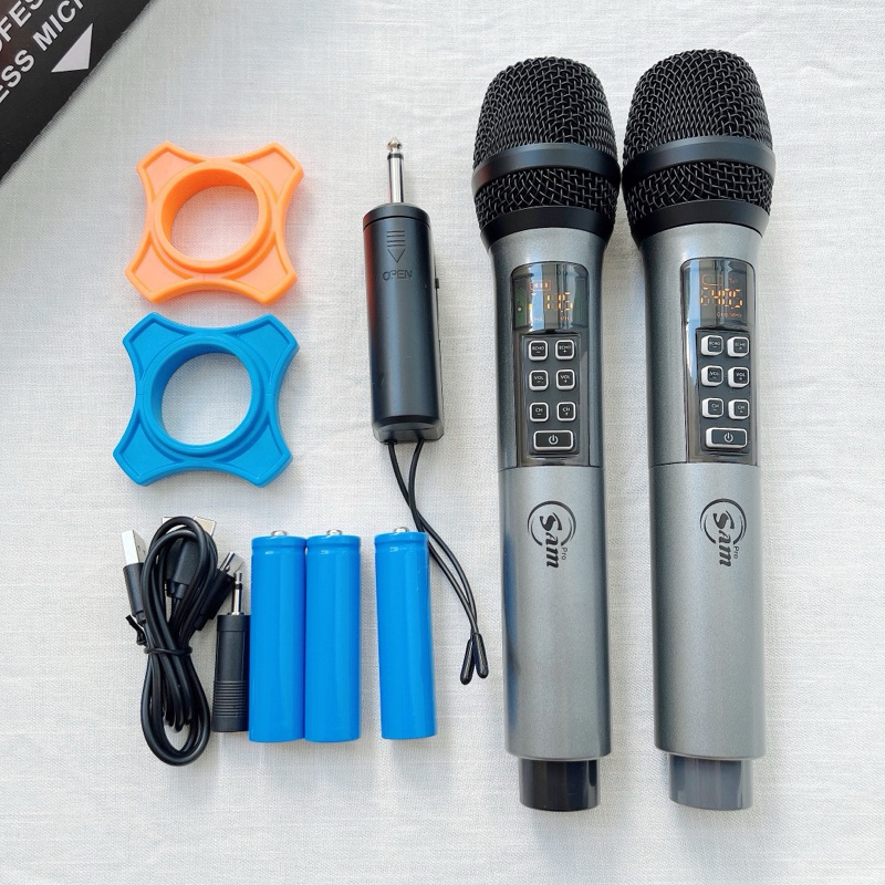 Mic không dây SAM PRO mic karaoke mic không dây dành cho loa kéo âm ly âm thanh cực hay
