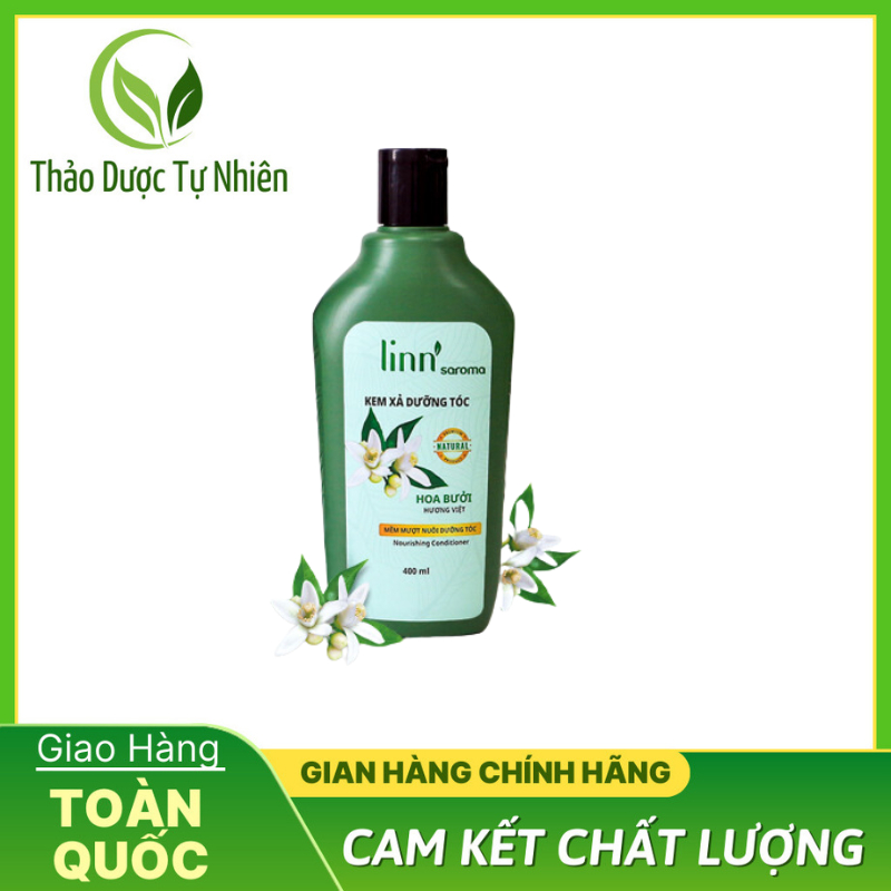 Kem Xả Tóc Hoa Bưởi Linn Saroma. Dầu Xả Dưỡng Tóc Mềm Mượt. Dành Cho Tóc Khô Xơ, Hư Tổn Chai 400ml