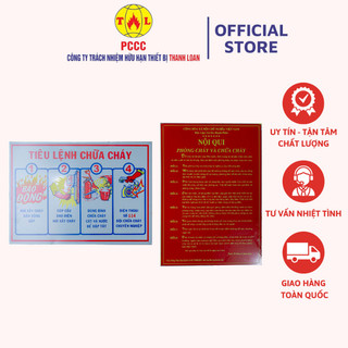 Bảng nội quy, tiêu lệnh phòng cháy chữa cháy bằng thiếc cao cấp - thiết bị pccc thanh loan