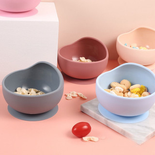 Bát ăn dặm silicone hình vòm,Bát silicone cho bé ăn dặm chóng đổ