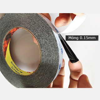 Băng keo 2 mặt chịu nhiệt 3m dài 50m 1mm dán ron su mac