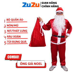 Bộ Đồ Ông Già Noel Người Lớn Cao Cấp, Bộ Quần Áo Ông Già Noel Cỡ Lớn Hàng Việt Nam, Đồ Giáng Sinh 2023