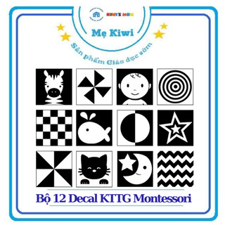 Bộ Thẻ dán tường Kiwi's mom - Kích thích thị giác [Chuẩn Phương Pháp Montessori]
