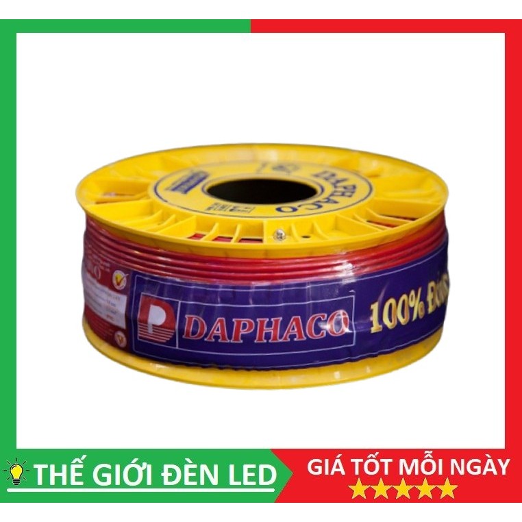 Dây điện đơn Daphaco 1.0, 1,5, 2.0, 2.5, 3.0, 4.0 cáp điện lực cuộn 100 mét chính hãng