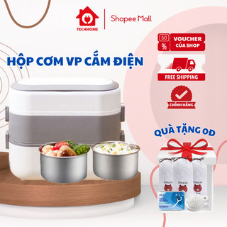 Hộp Cơm Văn Phòng Cắm Điện 2 Tầng 4 Ngăn Inox Giữ Nhiệt, Hộp Cơm Đựng Cơm Đi Làm - HC24