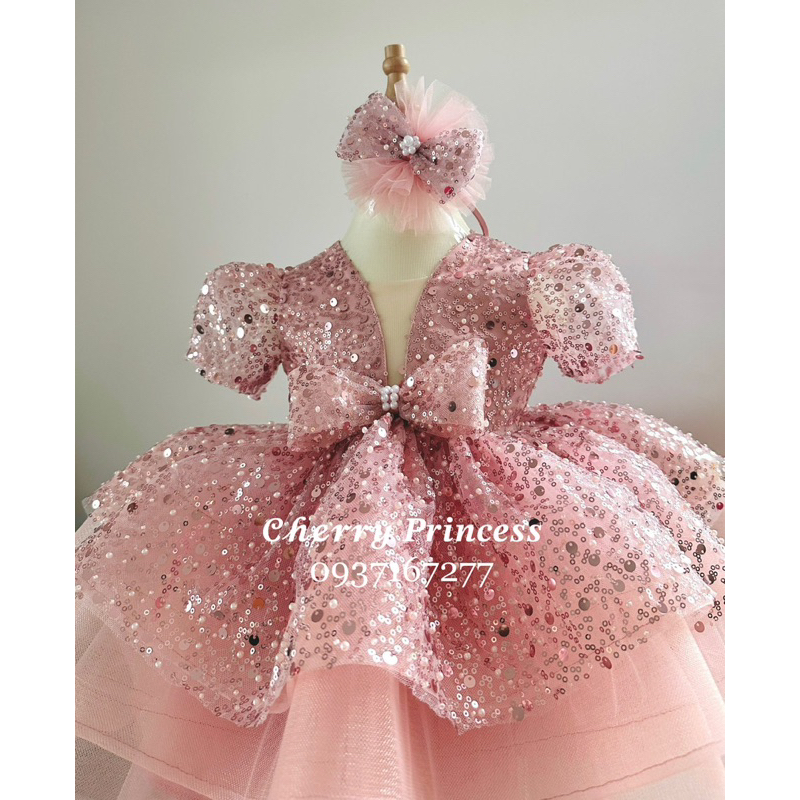 𝗞𝗲𝗹𝗹𝘆 𝐃𝐫𝐞𝐬𝐬 -Đầm Váy công chúa kim sa bé gái thiết kế cao cấp sang chảnh