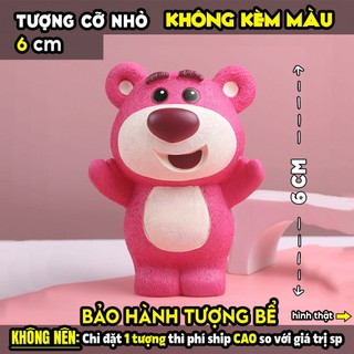 Tượng tô màu, GẤU DÂU ÔM EM ĐI, size S, thạch cao trắng (Không kèm màu), luyện vẽ, decor