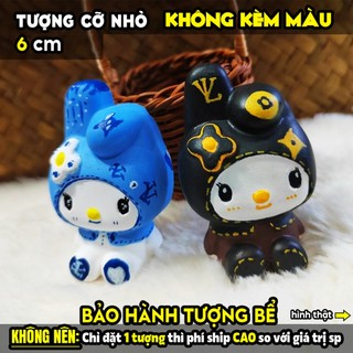 Tượng tô màu, THỎ NENDOROID 3D NGỒI, size S, thạch cao trắng (Không kèm màu), luyện vẽ, decor