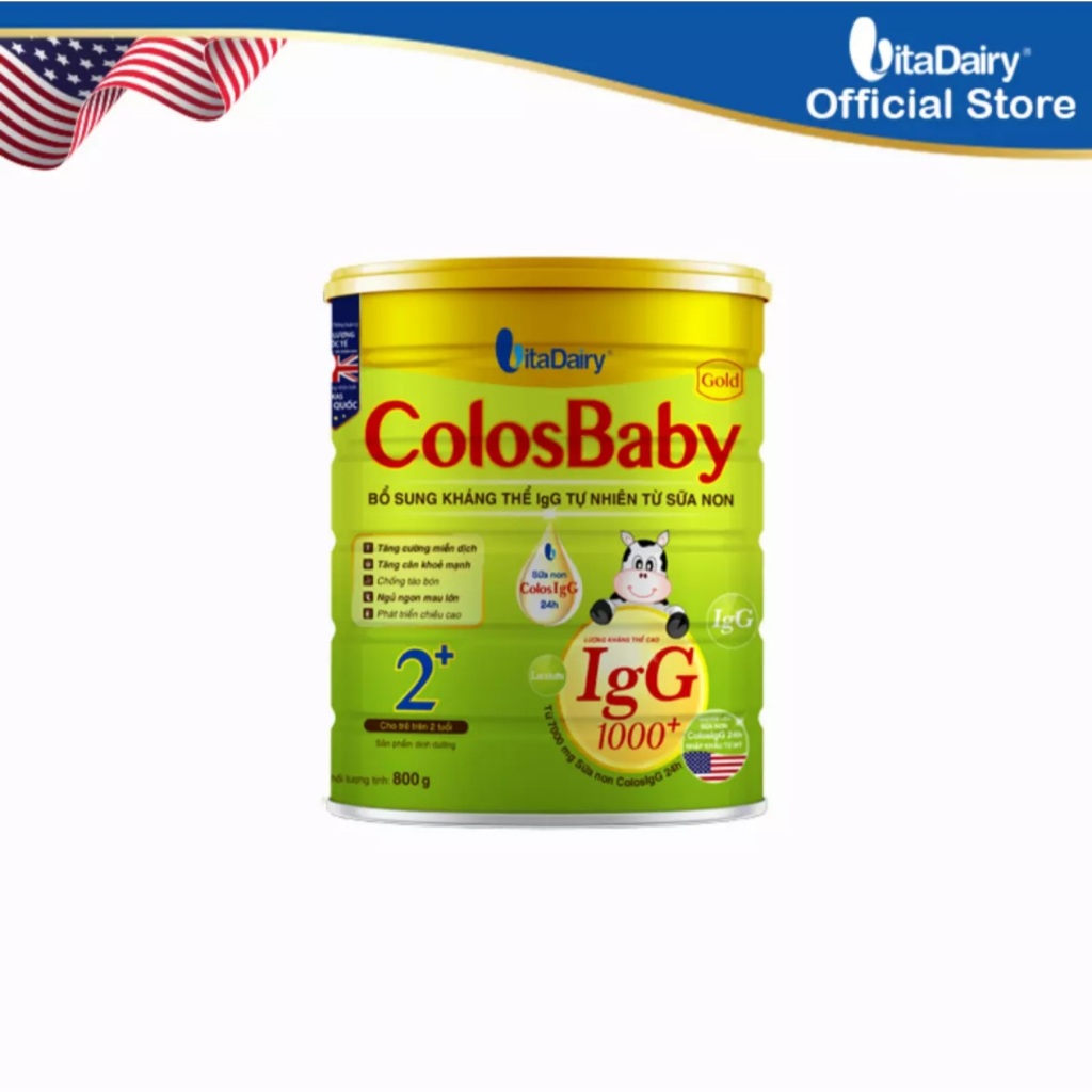 [HSD T7-2025] [Quét Mã QR - Tích Xu] Sữa Bột COLOSBABY GOLD 2+ 800G.