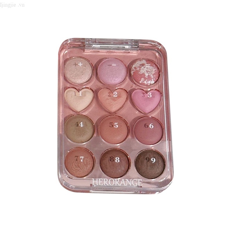 Bảng Phấn Mắt 12 Màu SWEETMINT~Love Matte Pearlescent Long Lanh Không Thấm Nước Và Bền Màu Lâu Trôi Uynchan