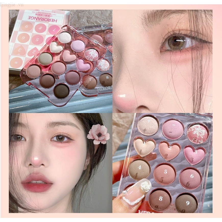 Bảng Phấn Mắt 12 Màu SWEETMINT~Love Matte Pearlescent Long Lanh Không Thấm Nước Và Bền Màu Lâu Trôi Uynchan