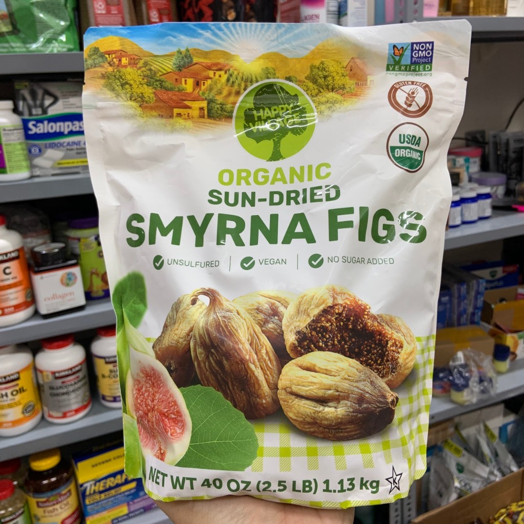 Sung hữu cơ sấy dẻo date 10/2024 Happy Village Organic Sun-Dried Smyrna Figs - EDS Mart