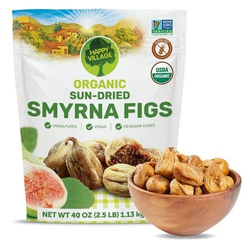 Sung hữu cơ sấy dẻo date 10/2024 Happy Village Organic Sun-Dried Smyrna Figs - EDS Mart