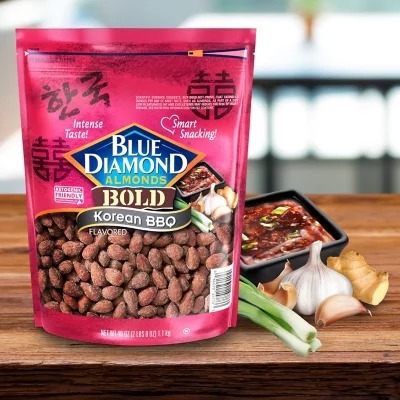 Hạnh nhân tẩm gia vị date 2025 Blue Diamond Almond Bold Korean BBQ - EDS Mart