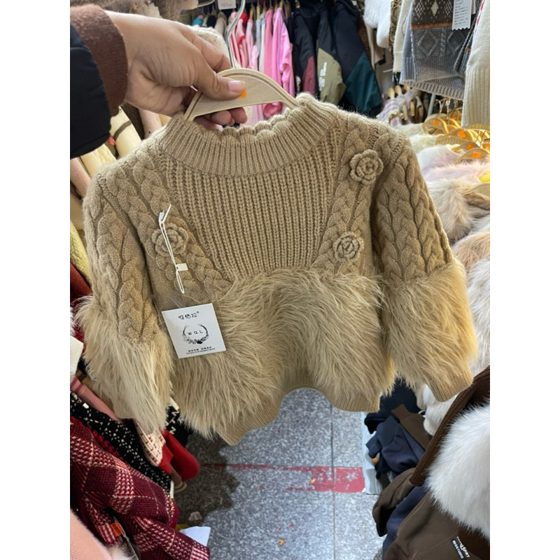 Áo Len Lông hàng quảng châu cho bé gái size 90-130