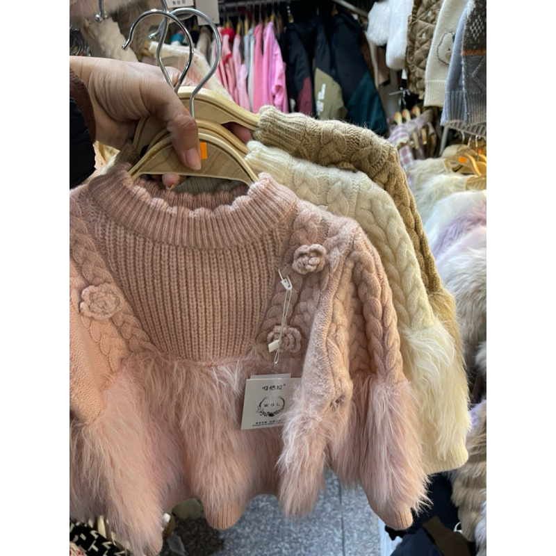 Áo Len Lông hàng quảng châu cho bé gái size 90-130