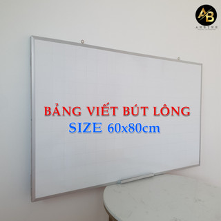 Bảng trắng mica viết bút lông 60x80cm bảng trắng treo tường - bảng trắng viết bút lông viền nhôm