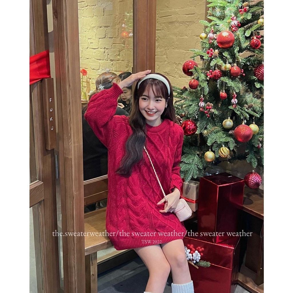 Áo len vặn thừng cổ tròn oversize - Spring Girl - AolenQC2864_P8K5