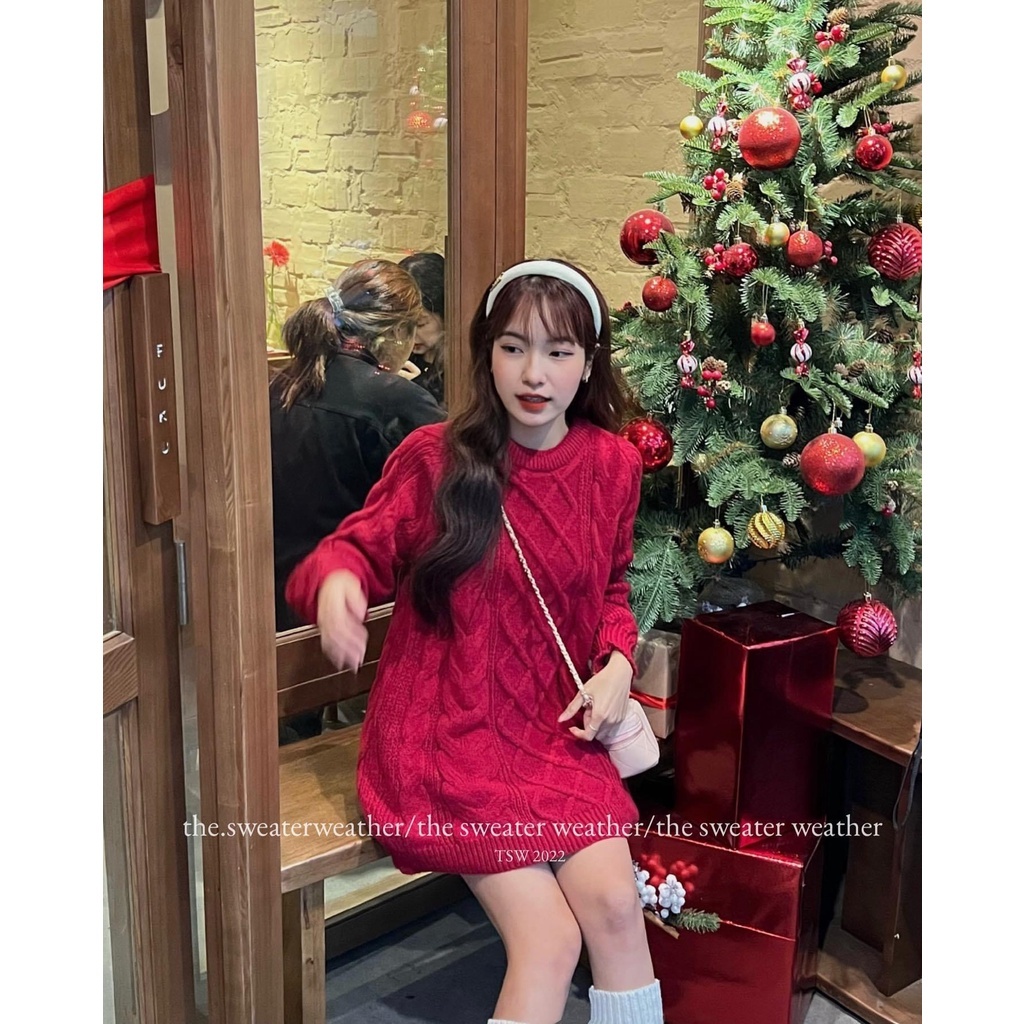 Áo len vặn thừng cổ tròn oversize - Spring Girl - AolenQC2864_P8K5