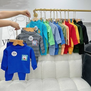 Bộ quần áo giữ nhiệt cổ 3p cho bé bé trai bé gái 8-20kg, Bộ thu đông giữ nhiệt cho bé size nhí