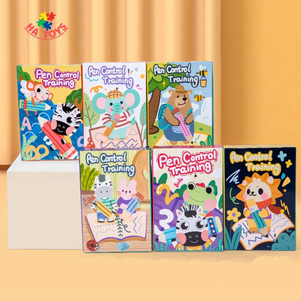 Cuốn tập tô nét sử dụng được nhiều lần HT1029 với 6 chủ đề giáo dục