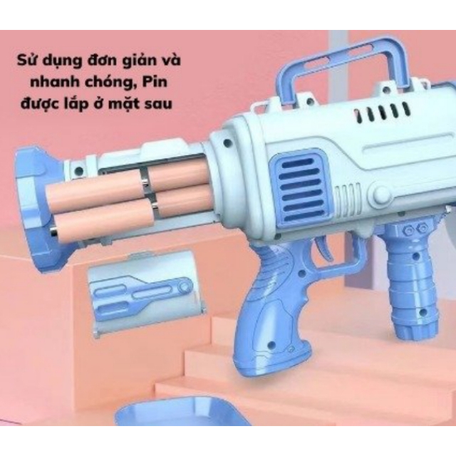Súng Bắn Bong Bóng 32 Nòng Siêu Mạnh kèm nước