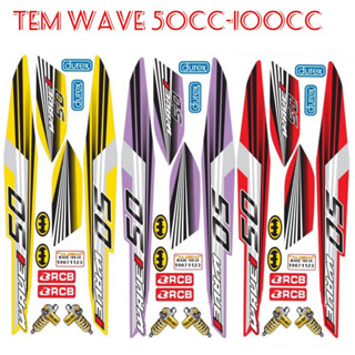 (Nhiều màu)Tem xe WAVE 50cc-100cc mẫu số 50 tem 4lớp chống nước chống phai màu