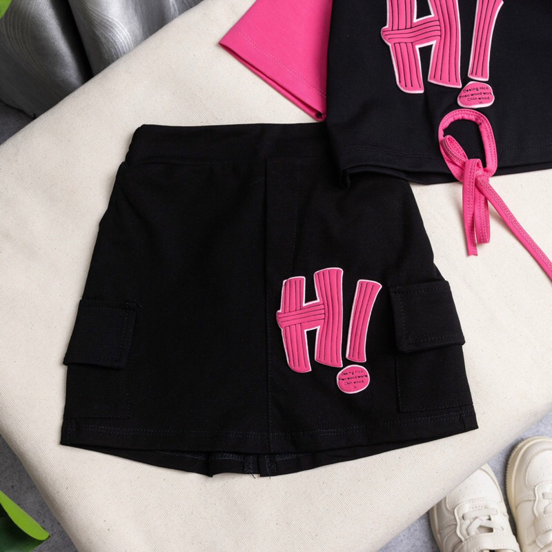 Set váy áo bé gái 8-60kg cao cấp , set chân váy A áo ngắn tay Omikids siêu Đẹp cho bé gái