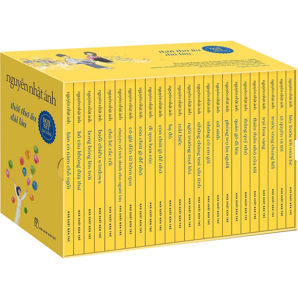 Sách - Nguyễn Nhật Ánh - Thời thơ ấu dài lâu - Boxset vàng ấm áp (24 quyển) - NXB Trẻ