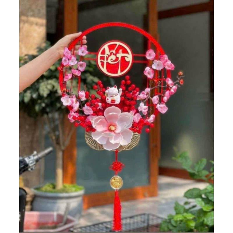 Hoa Giả -nhánh đào cổ trang trí giỏ quà, trang trí vòng hoa tết- trang trí nhà cửa, trang trí sự kiện