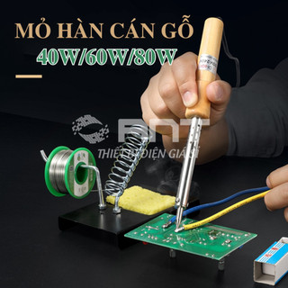 Mỏ hàn chì cán gỗ l+r+t, 40w/60w/80/100w, taiwan