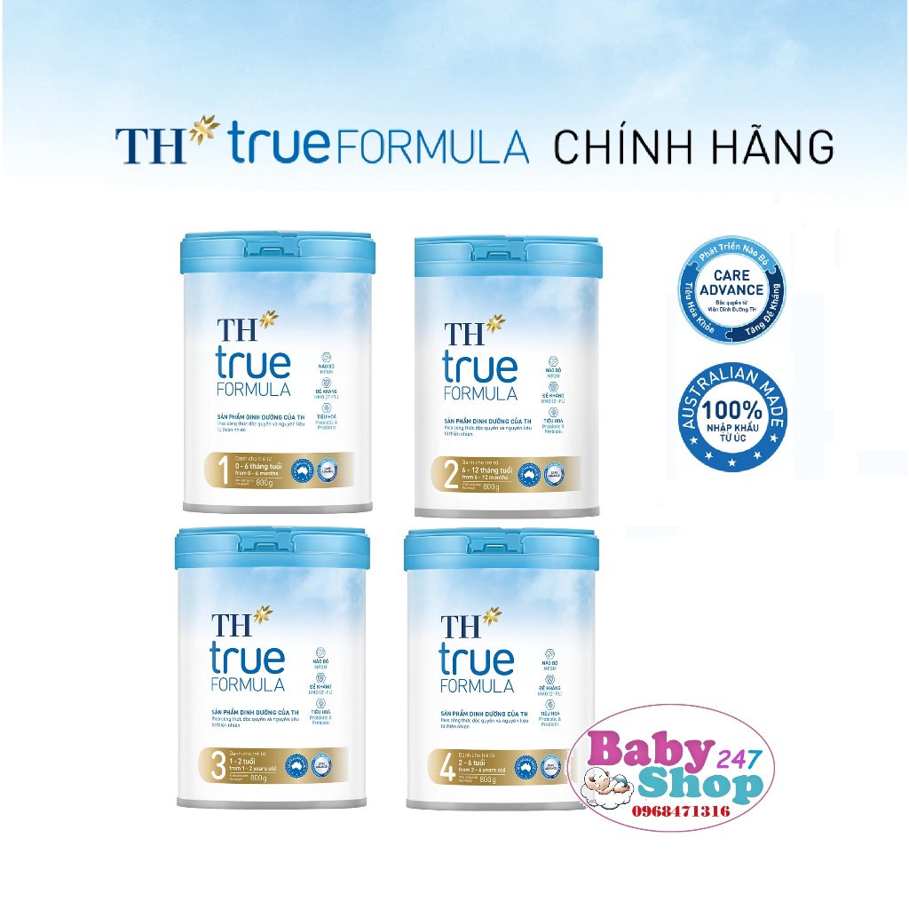 Sữa Bột TH True Formula số 1/2/3/4 800g