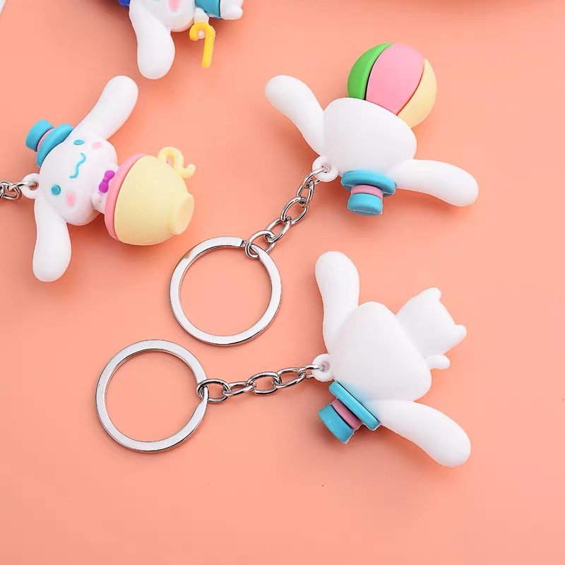 Móc khóa chú chó tai dài Cinnamoroll nhiều hình ngỗ nghĩnh đáng yêu, nhiều mẫu lựa chọn