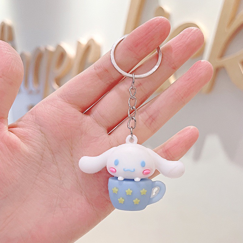 Móc khóa chú chó tai dài Cinnamoroll nhiều hình ngỗ nghĩnh đáng yêu, nhiều mẫu lựa chọn