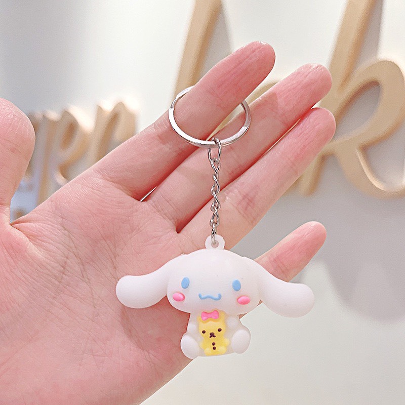 Móc khóa chú chó tai dài Cinnamoroll nhiều hình ngỗ nghĩnh đáng yêu, nhiều mẫu lựa chọn
