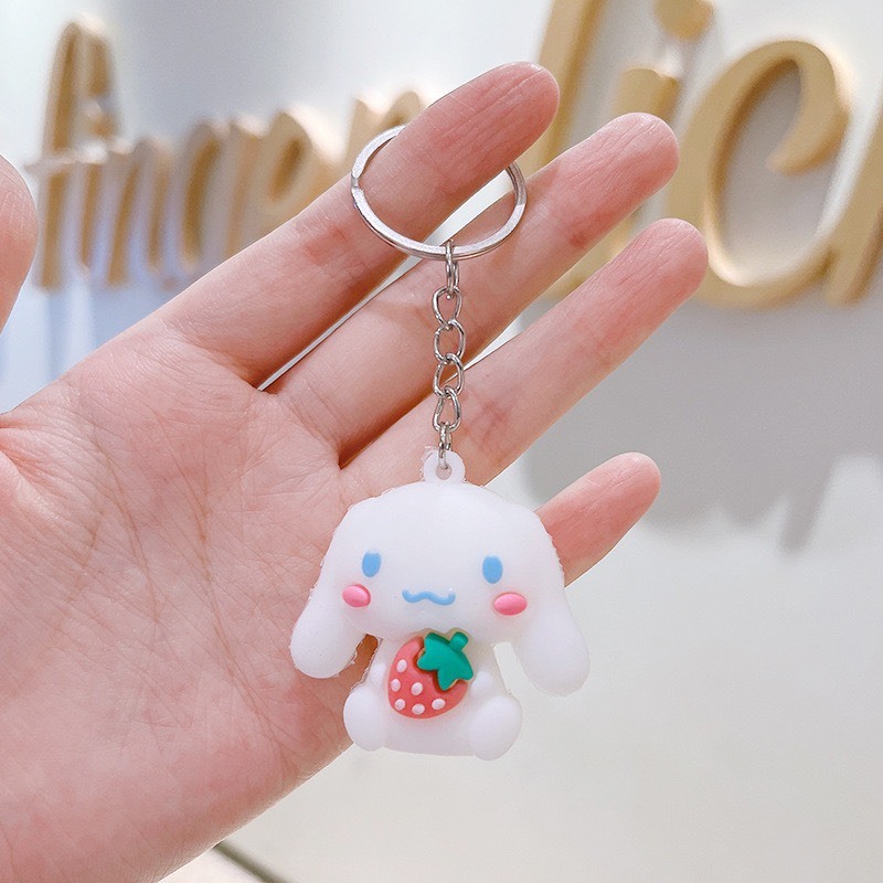 Móc khóa chú chó tai dài Cinnamoroll nhiều hình ngỗ nghĩnh đáng yêu, nhiều mẫu lựa chọn