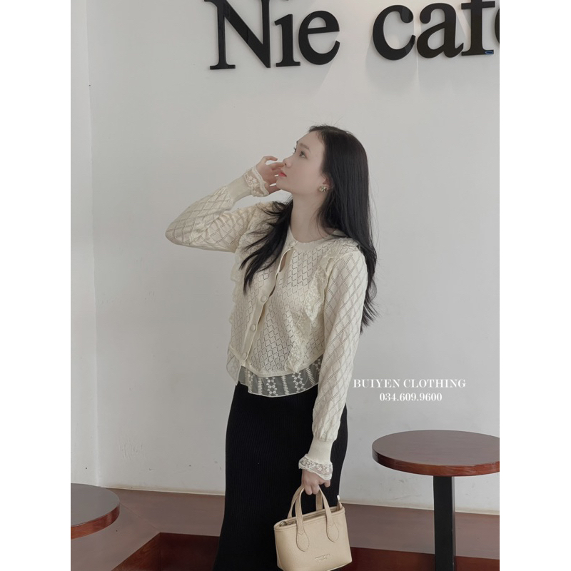 ÁO LEN TRÁM PHỐI REN