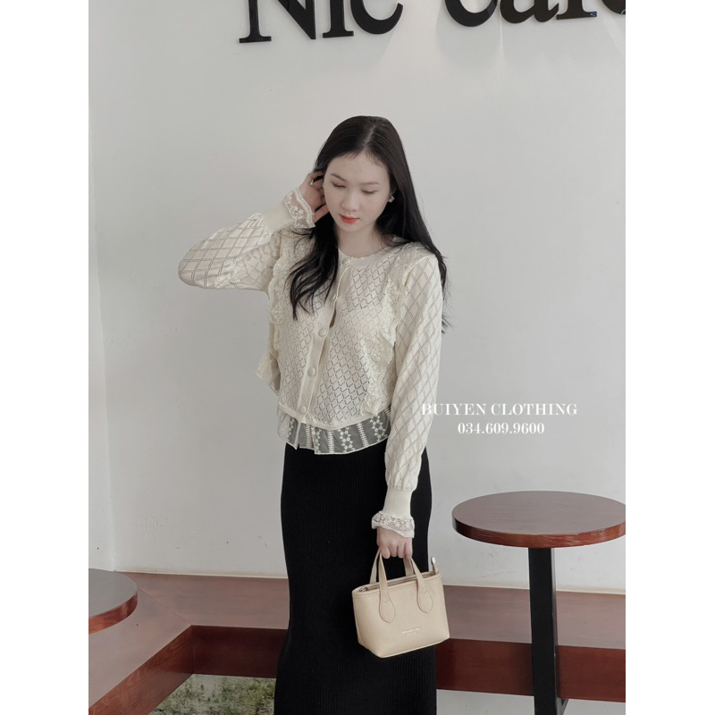 ÁO LEN TRÁM PHỐI REN