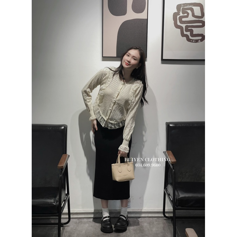 ÁO LEN TRÁM PHỐI REN