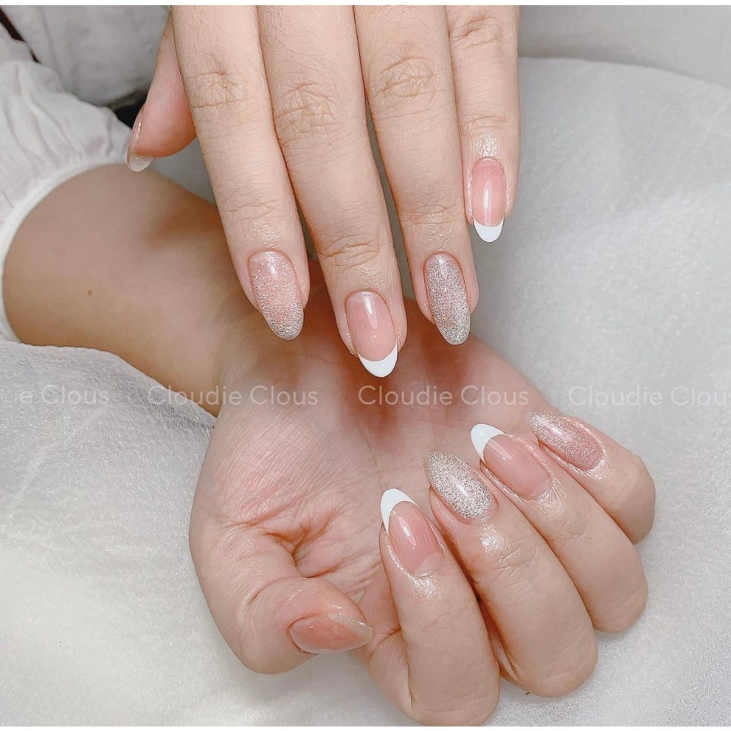 Móng giả cô dâu sơn thạch - fench đầu móng đơn giản dễ sử dụng M-10