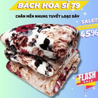 Mền nhung tuyết dày lông mềm 3kg quảng châu siêu ấm- chăn tuyết- mền tuyết nhung loại dày